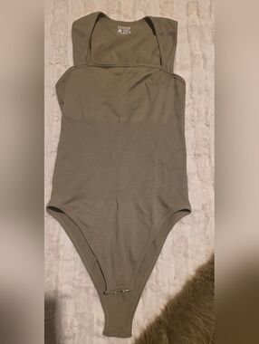 Ribbed Olive One-Piece Bodysuit